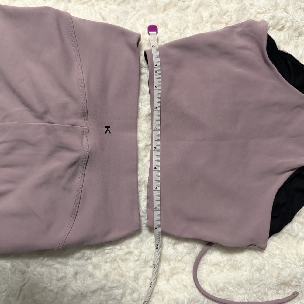 Koral Mauve High-Rise Ruched Tie-Front Leggings Set Women’s size small - Picture 5 of 8